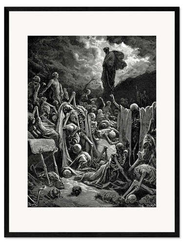 Innrammet kunsttrykk The Vision of The Valley of The Dry Bones