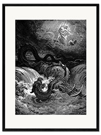 Kehystetty taidepainatus Marduk slaying Tiamat