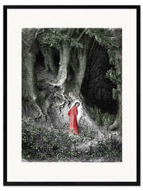 Ingelijste kunstdruk Man In The Forest