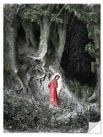 Wandsticker Mann im Wald
