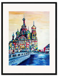 Impressão artística com moldura Saint Petersburg