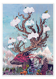 Wall print  Journeying Spirit (deer) - Mat Miller