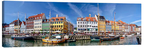Canvas-taulu Nyhavn in Copenhagen (Denmark)