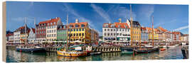 Trebilde Nyhavn i København, Danmark - Panorama