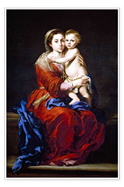 Obraz  Madonna z różańcem - Bartolomé Esteban Murillo