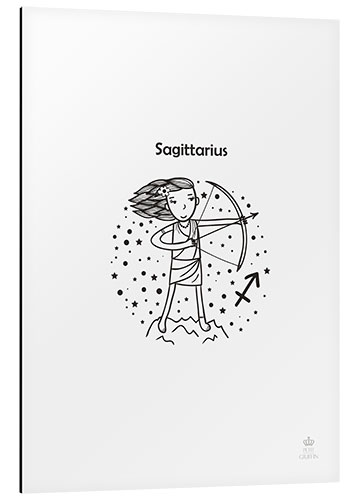 Aluminiumtavla Stjärntecken Sagittarius (Skytten, flicka)