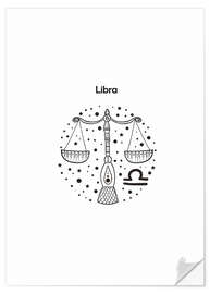 Vinilo para la pared Zodiaco - Libra (inglés)