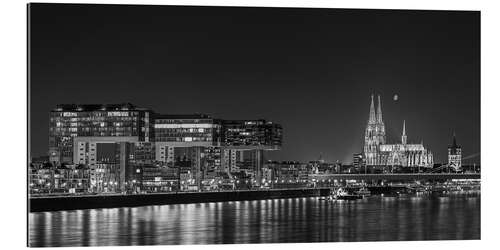 Tableau en plexi-alu Cologne la nuit 