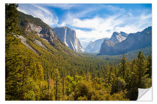 Selvklebende plakat Yosemite Valley, USA