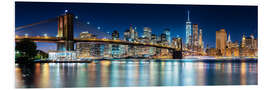 Foam board print Night Skylines of New York II