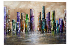 Foam board print Skyline city