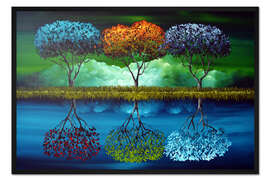 Gerahmter Kunstdruck Bunte Jahreszeiten VI