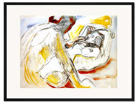 Gerahmter Kunstdruck Mann und Frau