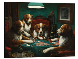 Alumiinitaulu  The poker game - Cassius Marcellus Coolidge