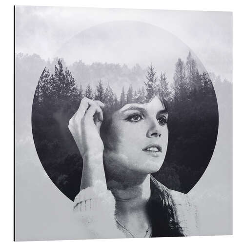 Aluminium print She's hearing voices