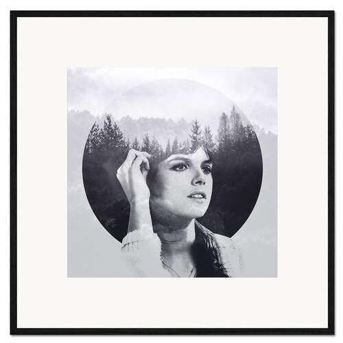 Framed art print She's hearing voices