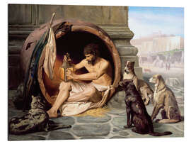 Alubild Diogenes in seiner Tonne