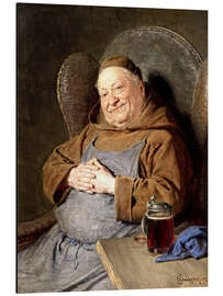 Magnettafel Sitzender Mönch mit Humpen