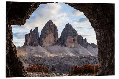 Alubild Drei Zinnen, Dolomiten, Südtirol