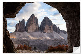 Wall sticker Three peaks, Dolomites, South Tyrol