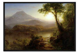 Gerahmter Kunstdruck Tropische Landschaft