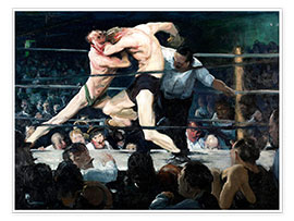 Wall print  Stag at Sharkey&#039;s - George Wesley Bellows
