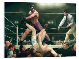 Akrylglastavla Dempsey and Firpo - George Wesley Bellows