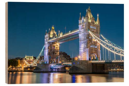 Wood print Tower Bridge, London