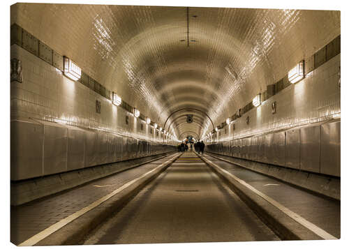 Canvas print Famous Elbtunnel, Hamburg, Germany