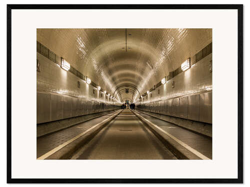 Gerahmter Kunstdruck Famous Elbtunnel, Hamburg, Deutschland