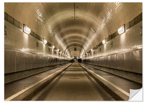 Naklejka na ścianę Famous Elbtunnel, Hamburg, Germany