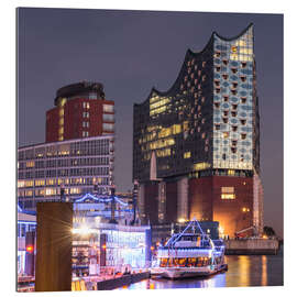 Galleritryk Elbphilharmonie and Marina in Hamburg