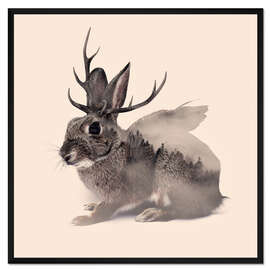 Gerahmter Kunstdruck Wolpertinger