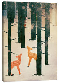 Canvas print Winter Deer