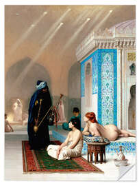 Selvklebende plakat Bath in the harem