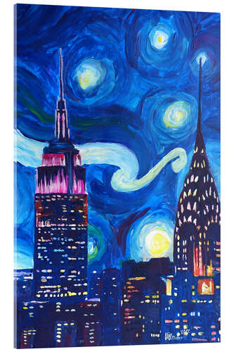 Acrylic print Starry Night, in New York - Van Gogh inspirations in Manhattan