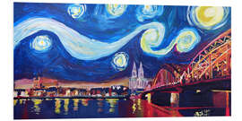 Foam board print Starry Night in Cologne - Van Gogh inspirations