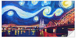 Sisustustarra Starry Night in Cologne - Van Gogh inspirations