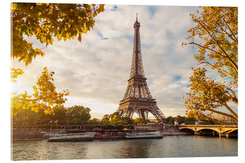 Acrylic print Shore at the Eiffel Tower