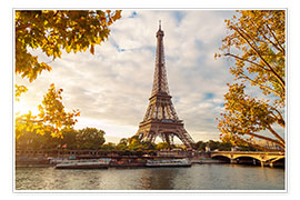 Wandbild  Ufer am Eiffelturm - euregiophoto