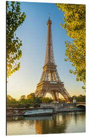 Cuadro de aluminio Orillas del Sena en la Torre Eiffel