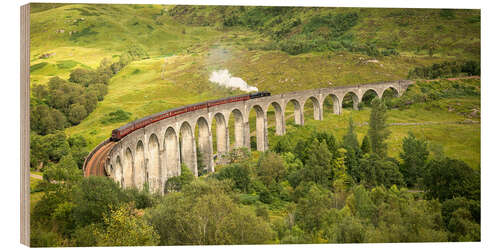 Holzbild Glenfinnan Viaduct, Schottland