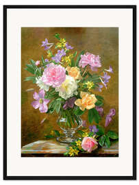 Gerahmter Kunstdruck Vase mit Blumen