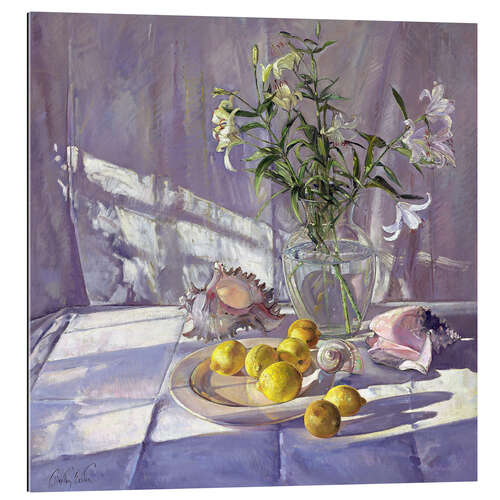 Galleritryk Still Life Flowers and Lemons