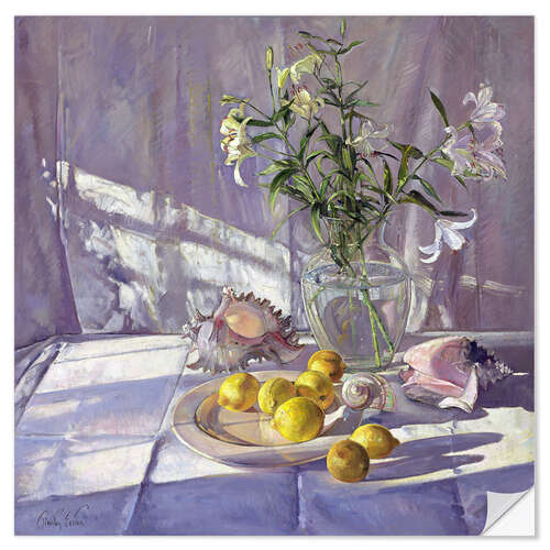 Sisustustarra Still Life Flowers and Lemons