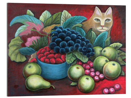 Gallery print Cat and fruits