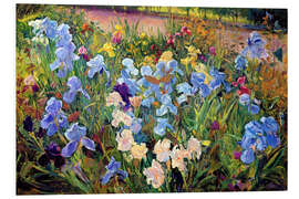 Foam board print Blue flower bed