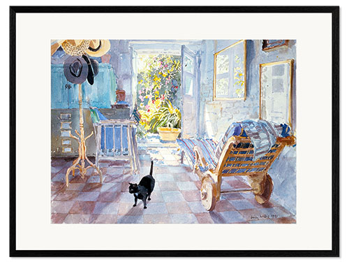 Gerahmter Kunstdruck Blick nach draußen