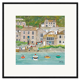 Impressão artística com moldura O cais em Mousehole