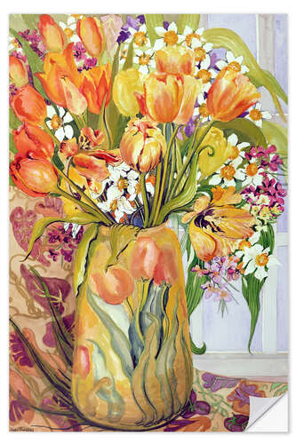 Sticker mural Tulipes et jonquilles dans un vase